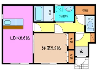 ラッキーコートの物件間取画像